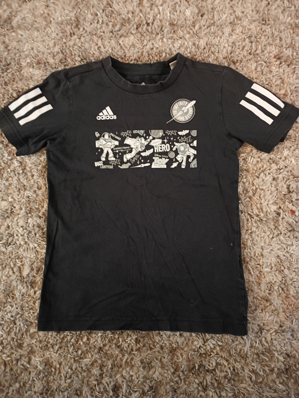 Adidas Kids Black Toy Story Graphic Tee Size XS